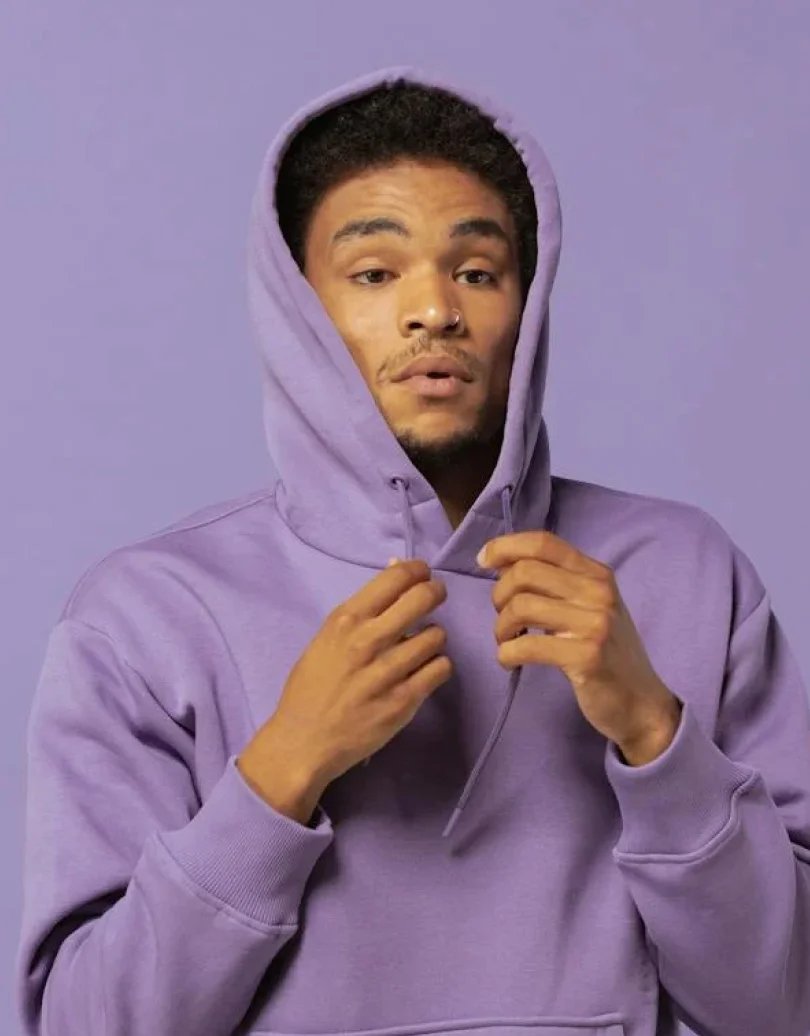 Purple Knit HoodiePurple S